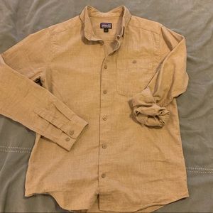 Patagonia Vjosa River cotton longsleeve mens small